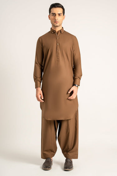 Brown Shalwar Kameez For Men - Prime Point Store