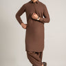 Brown Wash & Wear Shalwar Kameez For Men - Prime Point Store