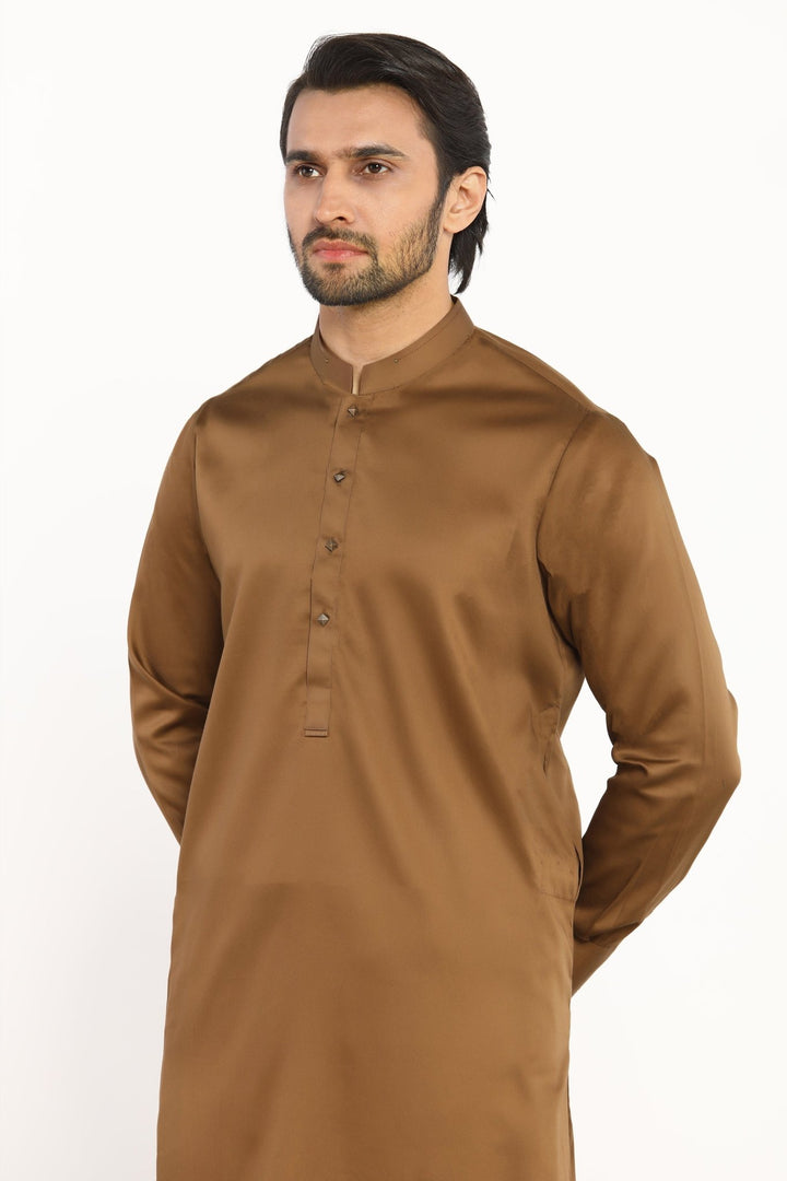 Brown Wash & Wear Shalwar Kameez - Prime Point Store