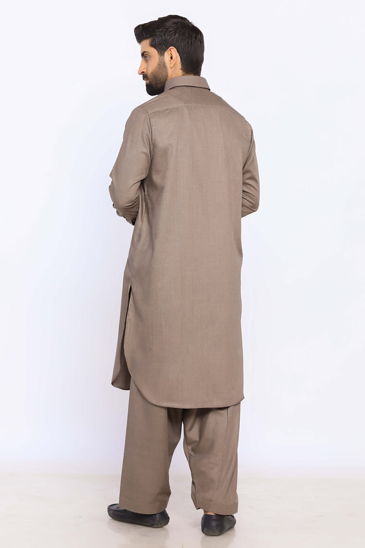 Brown Wash & Wear Shalwar Kameez - Prime Point Store