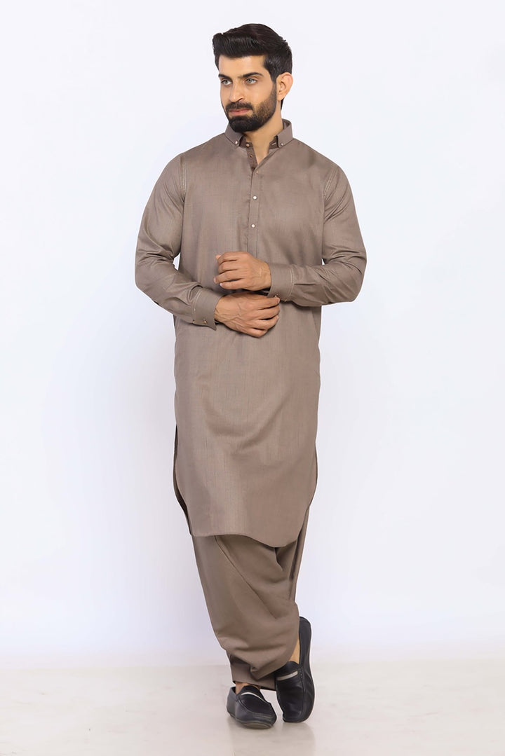 Brown Wash & Wear Shalwar Kameez - Prime Point Store