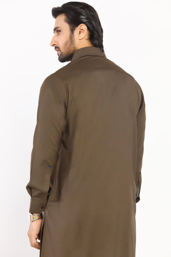 Brown Wash & Wear Shalwar Kameez - Prime Point Store