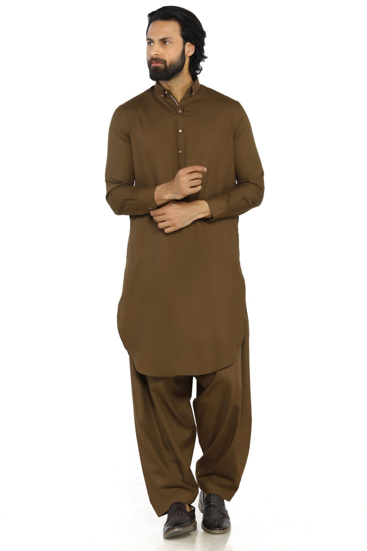 C Grey Fashion Wash & Wear Shalwar Kameez For Men - Prime Point Store