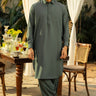 C/Grey Fashion Wash & Wear Shalwar Kameez For Men - Prime Point Store