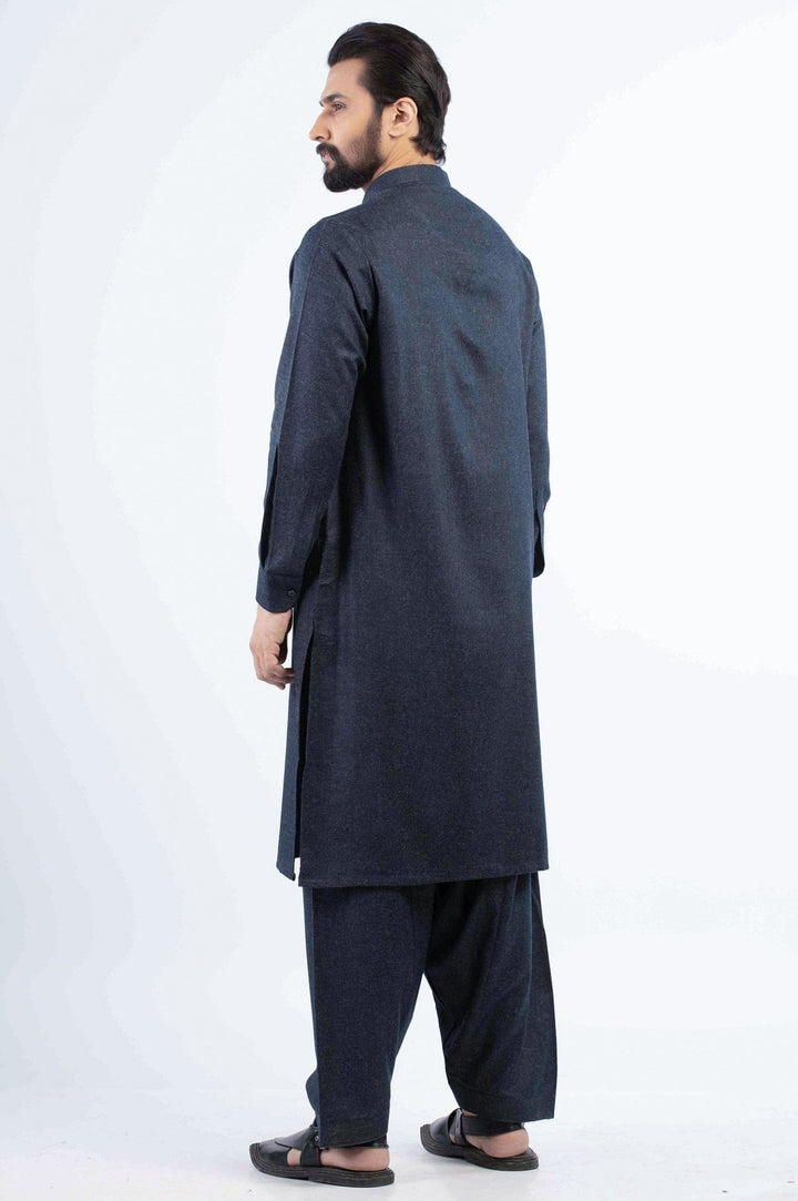 Charcoal Wool Casual Shalwar Kameez For Men - Prime Point Store