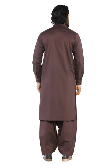 Choco Brown Men Wash & Wear Shalwar Kameez - Prime Point Store