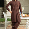 Chocolate Fashion Wash & Wear Shalwar Kameez For Men - Prime Point Store