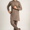 Coffee Brown Blended Shalwar Kameez For Men - Prime Point Store