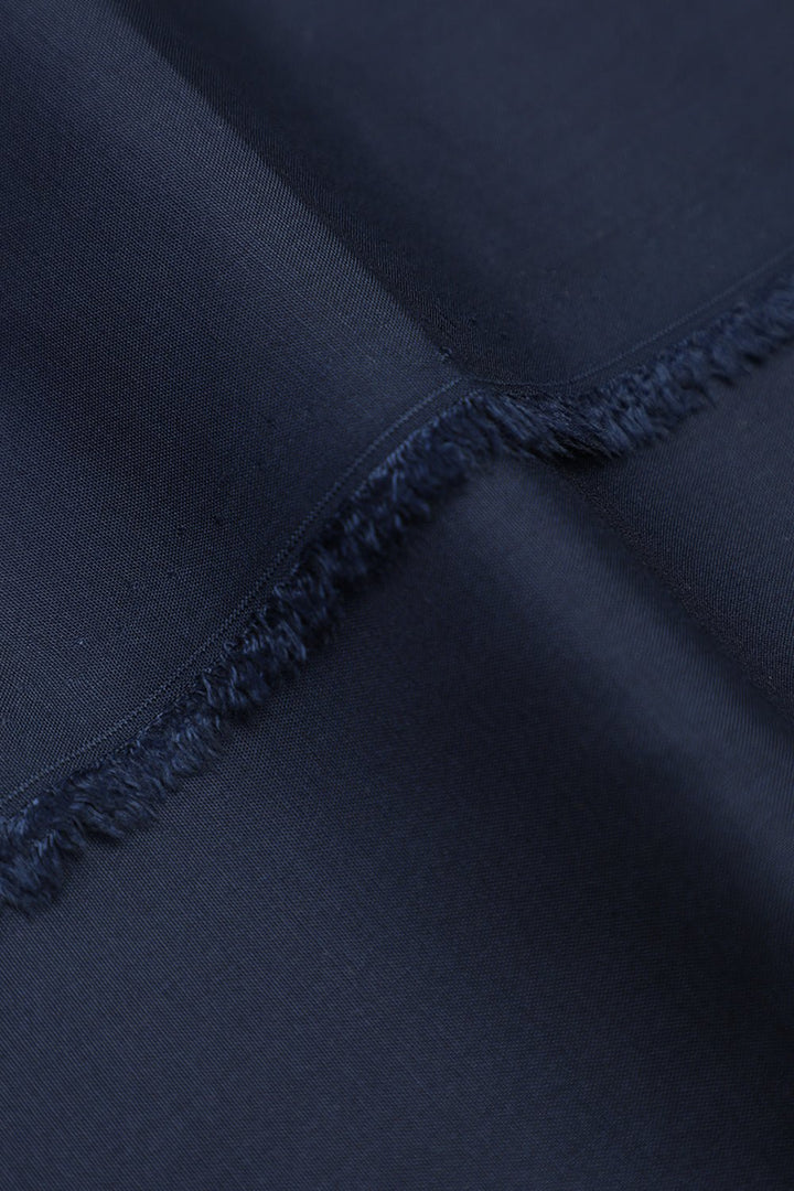 Cotton Navy Blue Unstitched Suit For Men - Prime Point Store
