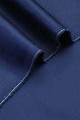 Cotton Satin Navy Blue Unstitched Suit - Prime Point Store