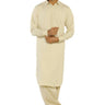 Cream Fashion Wash & Wear Shalwar Kameez For Men - Prime Point Store