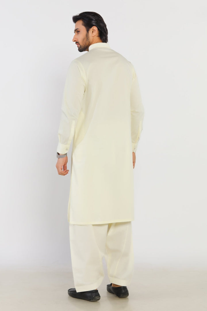 Cream Wash & Wear Shalwar Kameez - Prime Point Store