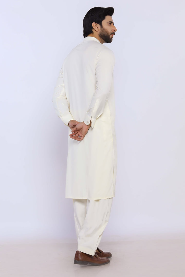 Cream Wash & Wear Shalwar Kameez - Prime Point Store