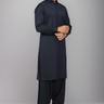 Dark Blue Blended Casual Shalwar Kameez For Men - Prime Point Store