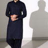 Dark Blue Blended Casual Shalwar Kameez For Men - Prime Point Store