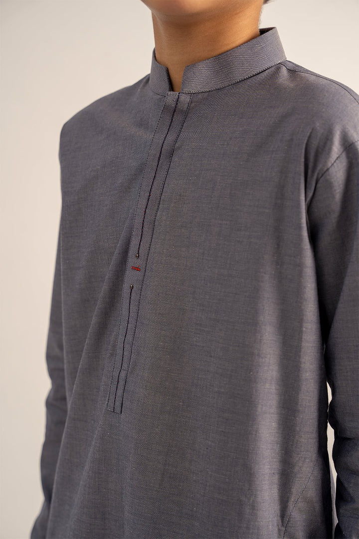 Dark Blue Blended Shalwar Kameez For Boy - Prime Point Store