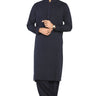 Dark Blue Fashion Wash & Wear Shalwar Kameez For Men - Prime Point Store