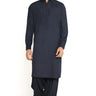Dark Blue Fashion Wash & Wear Shalwar Kameez For Men - Prime Point Store