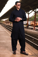 Dark Blue Men Unstitched Wash n Wear Suit - Prime Point Store