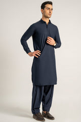 Dark Blue Wash & Wear Shalwar Kameez For Men - Prime Point Store