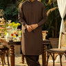 Dark Brown Men Wash & Wear Shalwar Kameez - Prime Point Store