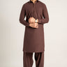 Dark Brown Wash & Wear Shalwar Kameez For Men - Prime Point Store