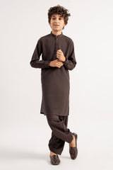 Dark Brown Wash & Wear Shalwar Kameez - Prime Point Store