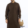 Dark Brown Wash & Wear Shalwar Kameez - Prime Point Store