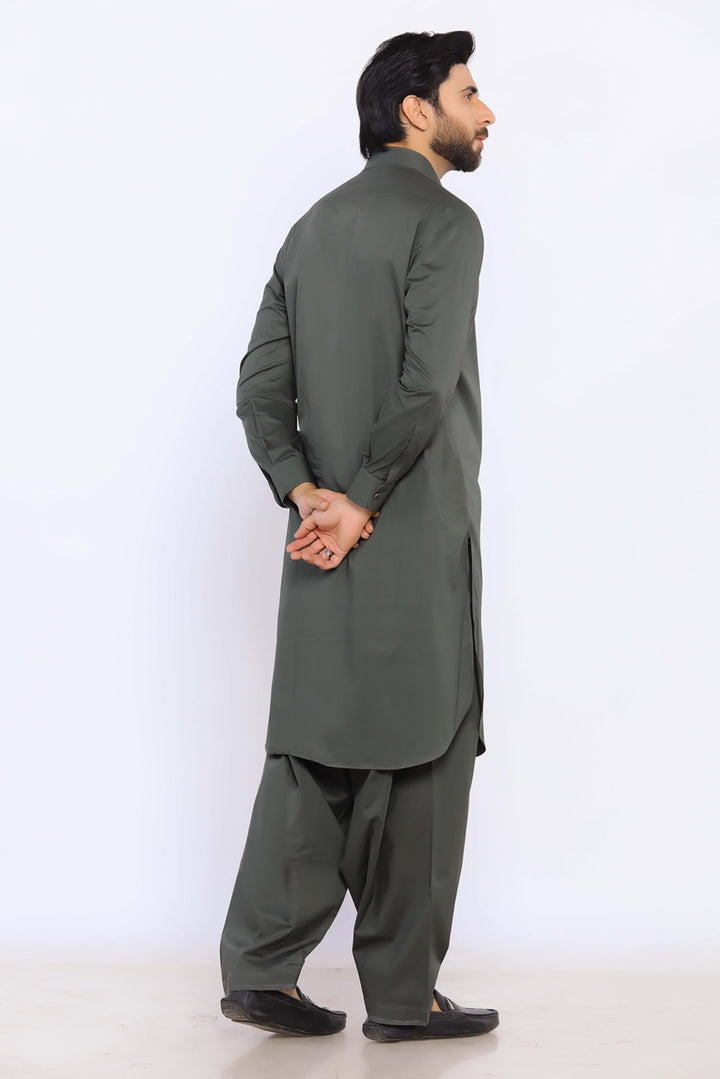 Dark Green Wash & Wear Shalwar Kameez - Prime Point Store