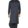 Dark Grey Fashion Wash & Wear Shalwar Kameez For Men - Prime Point Store
