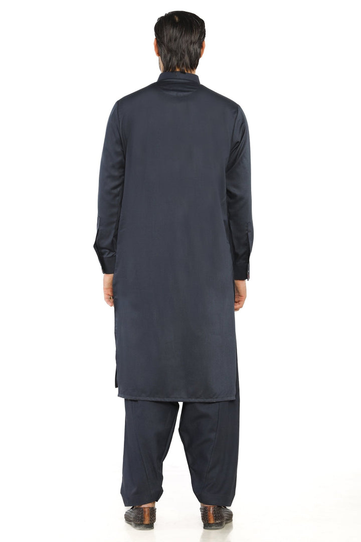 Dark Grey Fashion Wash & Wear Shalwar Kameez For Men - Prime Point Store