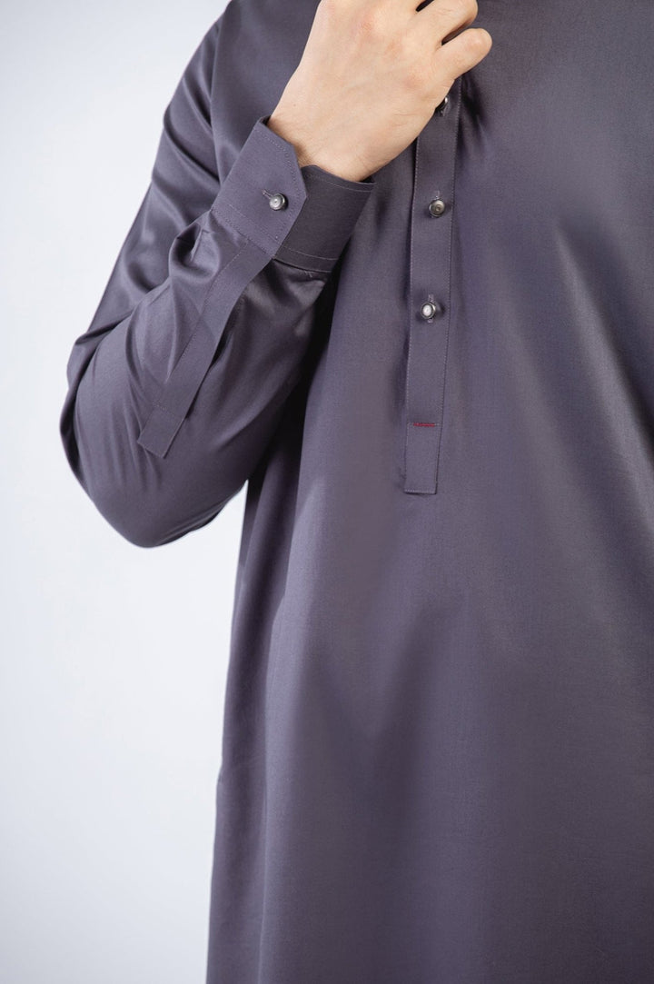 Dark Purple Cotton Casual Shalwar Kameez For Men - Prime Point Store