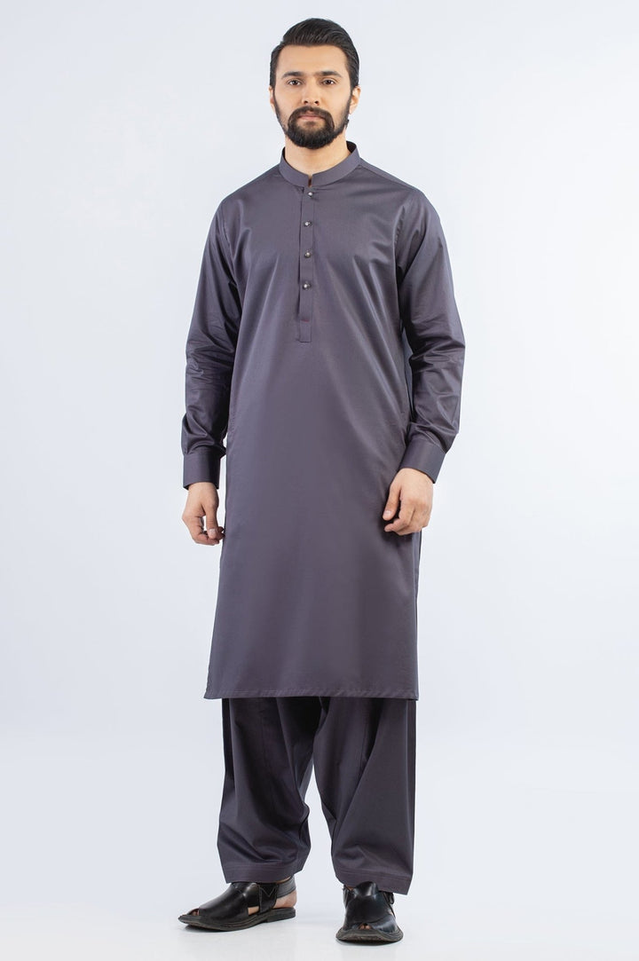 Dark Purple Cotton Casual Shalwar Kameez For Men - Prime Point Store