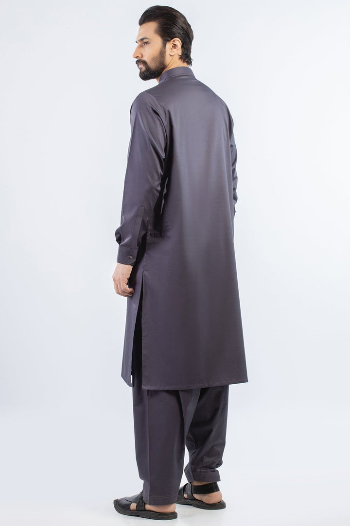 Dark Purple Cotton Casual Shalwar Kameez For Men - Prime Point Store