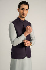 Dark Purple Waist Coat For Men - Prime Point Store