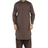 D/Brown Wash & Wear Shalwar Kameez - Prime Point Store