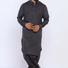 D/Grey Wash & Wear Shalwar Kameez - Prime Point Store