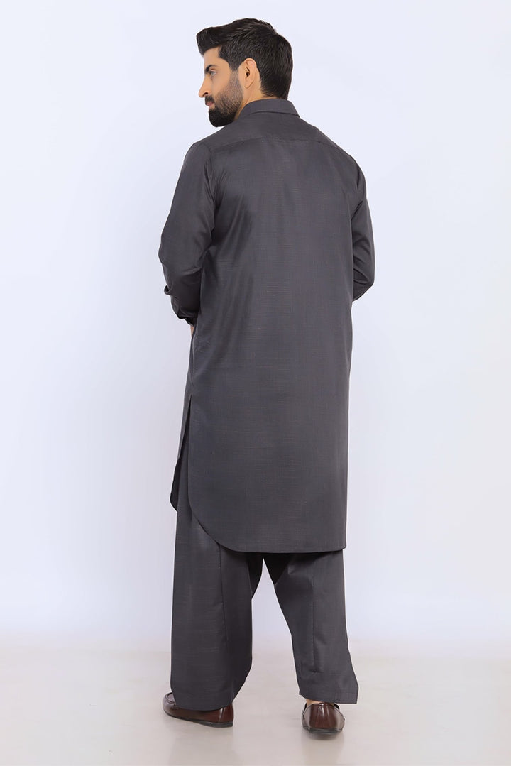 D/Grey Wash & Wear Shalwar Kameez - Prime Point Store