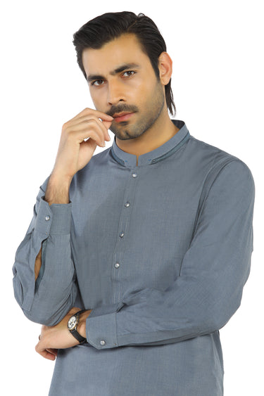 Light Grey Fashion Blended Kameez Shalwar