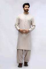 Fawn Blended Casual Shalwar Kameez For Men - Prime Point Store