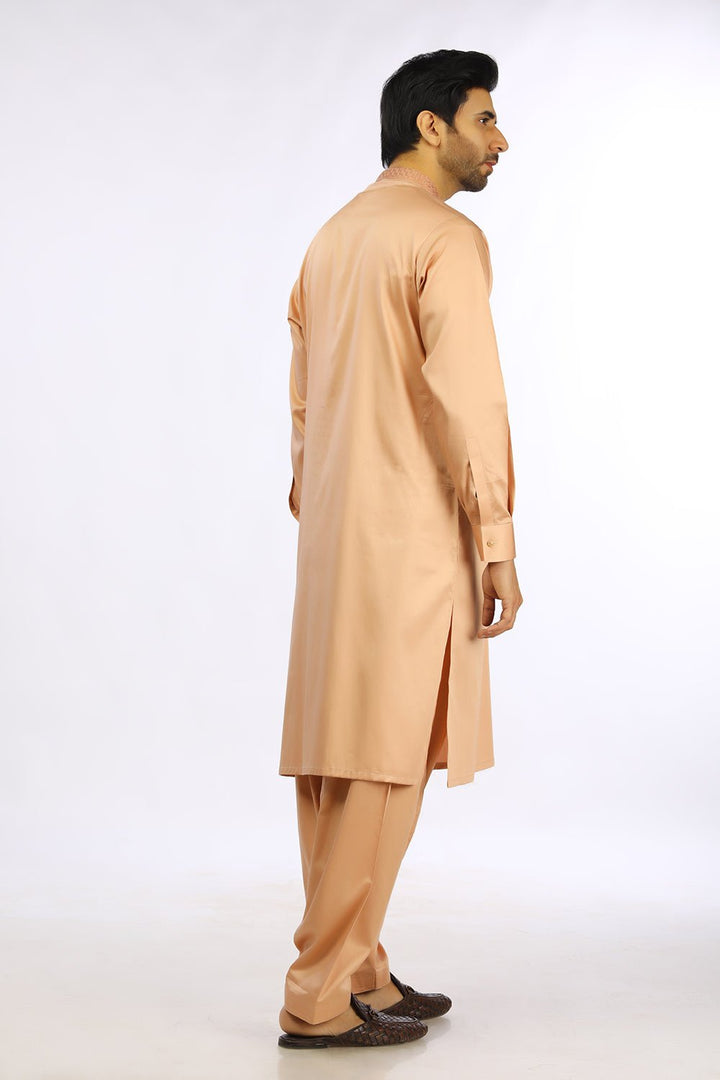 Fawn Cotton Casual Shalwar Kameez For Men - Prime Point Store