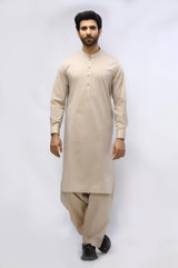 Fawn Cotton Casual Shalwar Kameez For Men - Prime Point Store