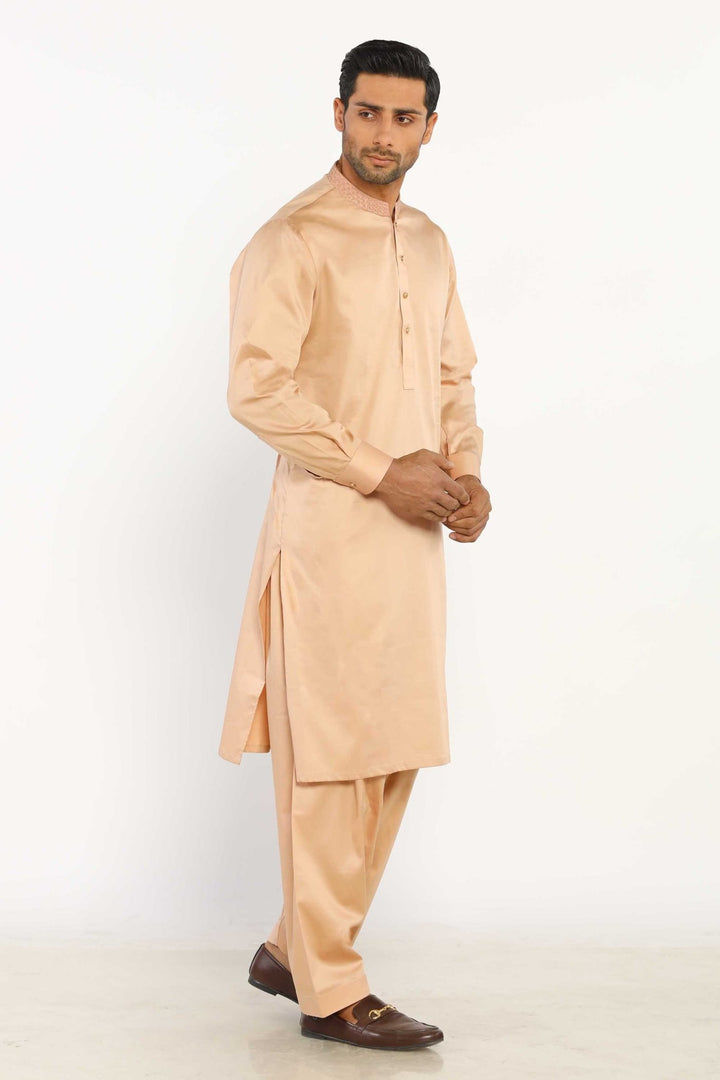 Fawn Cotton Casual Shalwar Kameez For Men - Prime Point Store