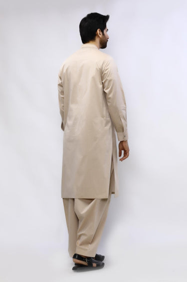 Fawn Cotton Casual Shalwar Kameez For Men - Prime Point Store