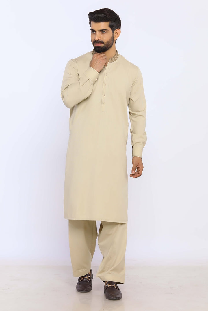 Fawn Wash & Wear Shalwar Kameez - Prime Point Store