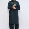 Green Brown Wool Casual Shalwar Kameez For Men - Prime Point Store