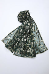 Green Raw Silk Stole - Prime Point Store