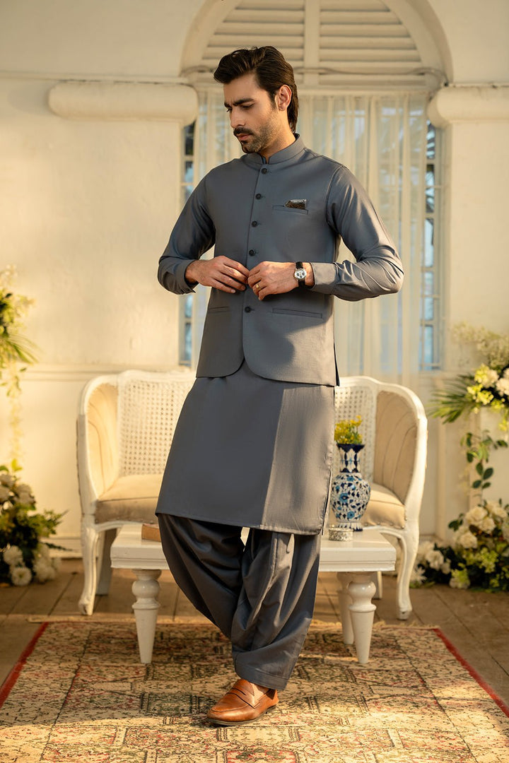 Grey Combo Men Wash & Wear Shalwar Kameez - Prime Point Store