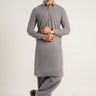 Grey Cotton Shalwar Kameez For Men - Prime Point Store