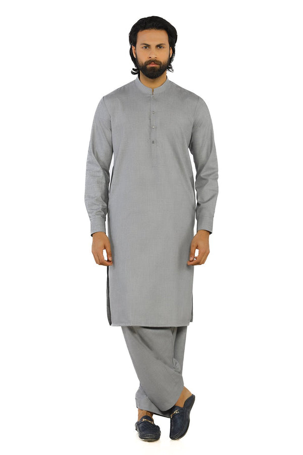 Grey Wash & Wear Men Shalwar Kameez - Prime Point Store